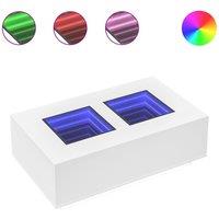 Berkfield Home Coffee Table with Infinity LED White 116x69x40 cm | Size: 116 x 69 x 40 cm