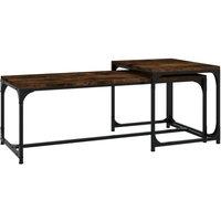 Berkfield Home Coffee Tables 2 pcs Smoked Oak Engineered Wood in Brown