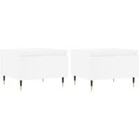 Berkfield Home Coffee Tables 2 pcs White 50x46x35 cm Engineered Wood | Size: 50 x 46 x 35 cm