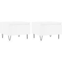 Berkfield Home Coffee Tables 2 pcs White 50x46x35 cm Engineered Wood | Size: 50 x 46 x 35 cm
