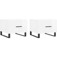 Berkfield Home Coffee Tables 2pcs High Gloss White 50x50x40 cm Engineered Wood | Size: 50 x 50 x 40 cm