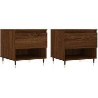 Berkfield Home Coffee Tables 2 pcs Brown Oak 50x46x50 cm Engineered Wood | Size: 50 x 46 x 50 cm
