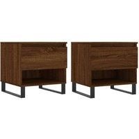Berkfield Home Coffee Tables 2 pcs Brown Oak 50x46x50 cm Engineered Wood | Size: 50 x 46 x 50 cm