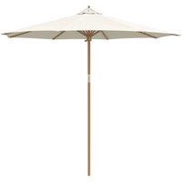 Berkfield Home Cream White Garden Parasol 270x260 cm Bamboo