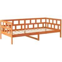 Berkfield Home Day Bed without Mattress Wax Brown 80x200 cm Solid Wood Pine