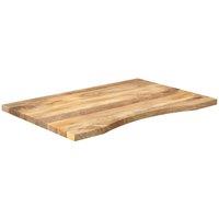 Berkfield Home Desk Top with Curve 100x50x2.5 cm Solid Wood Rough Mango in Brown