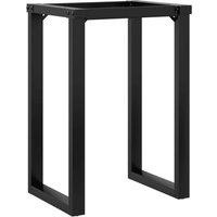 Berkfield Home Dining Table Legs O-Frame 60x40x73 cm Steel in Black | Size: 60 x 40 x 73 cm