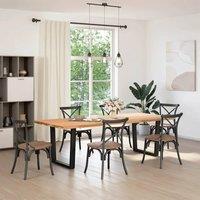 Berkfield Home Dining Table Legs V-Shape 2 pcs Black 90x(72-73.3) cm Steel