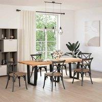 Berkfield Home Dining Table Legs V-Shape 3 pcs Black 70x(72-73.3) cm Steel