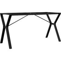 Berkfield Home Dining Table Legs Y-Frame 140x60x73 cm Steel in Black | Size: 140 x 60 x 73 cm