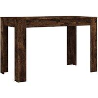 Berkfield Home Dining Table Smoked Oak 120x60x76 cm Engineered Wood in Brown | Size: 120 x 60 x 76 cm