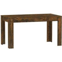 Berkfield Home Dining Table Smoked Oak 140x74.5x76 cm Engineered Wood in Brown