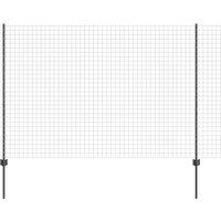 Berkfield Home Euro Fence with 10 U Posts Grey 1, 5x10 m Steel