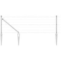 Berkfield Home Euro Fence with 7 Spike Posts 0.8x10 m Galvanised Steel in Silver