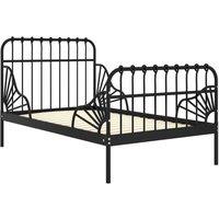 Berkfield Home Extendable Bed Frame Black Metal 80x130/200 cm