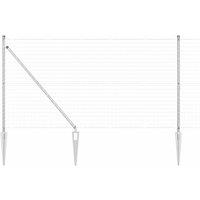 Berkfield Home Euro Fence with 7 Spike Posts 1.2x10 m Galvanised Steel in Silver