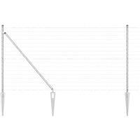 Berkfield Home Euro Fence with 7 Spike Posts 1.4x10 m Galvanised Steel in Silver