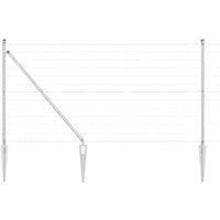 Berkfield Home Euro Fence with 7 Spike Posts 1.4x10 m Galvanised Steel in Silver