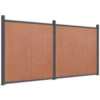 Berkfield Home Fence Panel Brown 353x186 cm WPC