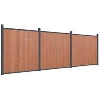 Berkfield Home Fence Panel Brown 526x186 cm WPC