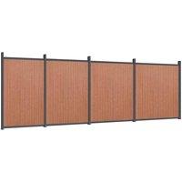 Berkfield Home Fence Panel Brown 699x186 cm WPC