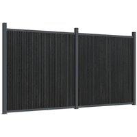 Berkfield Home Fence Panel Grey 353x186 cm WPC