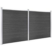 Berkfield Home Fence Panel Set WPC 353x186 cm Black