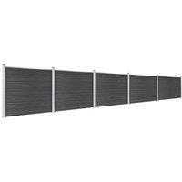 Berkfield Home Fence Panel Set WPC 872x146 cm Grey