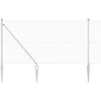 Berkfield Home Fence Post Set Set of 2 Galvanised steel 10 x 1 m Durable in Silver