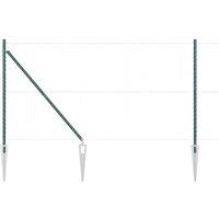 Berkfield Home Fence Posts with Spike 52 pcs 32 mm 160 cm Galvanised Steel in Green