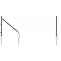 Berkfield Home Fence Posts with Spike 52 pcs 32 mm 60 cm Galvanised Steel in Grey
