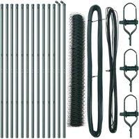 Berkfield Home Fencing Set Set of 2 Green Metal 25 x 1.2 m Durable