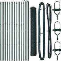 Berkfield Home Fencing Set Set of 2 Green Metal Large Durable Fencing Set