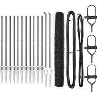 Berkfield Home Fencing Set Set of 2 Grey Metal 25 x 1.2 m Durable