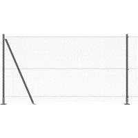 Berkfield Home Fencing Set Set of 2 Grey Steel 25 x 1.2 m Durable