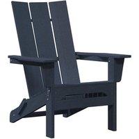 Berkfield Home Folding Adirondack Chair Navy Blue 74.5x80.5x90 cm HDPE