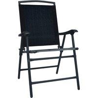Berkfield Home Folding Garden Chairs 2 pcs Texilene Black