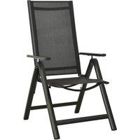 Berkfield Home Folding Garden Chairs 2 pcs Textilene & Aluminium Black