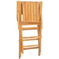 Berkfield Home Folding Garden Chairs 4 pcs 55x61x90 cm Solid Wood Teak in Brown | Size: 55 x 61 x 90 cm