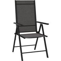 Berkfield Home Folding Garden Chairs 6 pcs Textilene Black