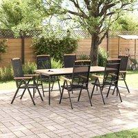 Berkfield Home Folding Garden Chairs 6 pcs Textilene Black
