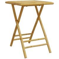 Berkfield Home Folding Garden Table 55x55x75 cm Bamboo in Brown | Size: 55 x 55 x 75 cm
