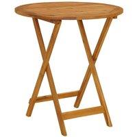 Berkfield Home Folding Garden Table 70 cm Solid Acacia Wood in Brown