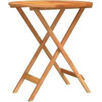 Berkfield Home Folding Garden Table 60x75 cm Solid Eucalyptus Wood in Brown | Size: 60x75 cm