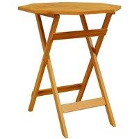 Berkfield Home Folding Garden Table 70x75 cm Solid Wood Acacia in Brown | Size: 70x75 cm