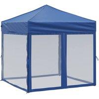 Berkfield Home Folding Party Tent with Sidewalls Blue 2x2 m