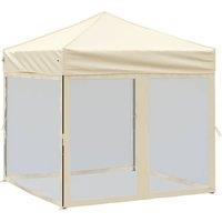 Berkfield Home Folding Party Tent with Sidewalls Cream 2x2 m in Beige