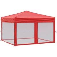 Berkfield Home Folding Party Tent with Sidewalls Red 3x3 m