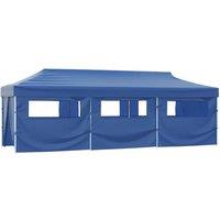 Berkfield Home Folding Pop-up Party Tent with 8 Sidewalls 3x9 m Blue