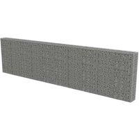 Berkfield Home Gabion Wall with Covers Galvanised Steel 600x30x150 cm in Silver | Size: 600 x 30 x 150 cm